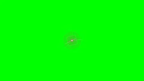 Abstract geometric shape rotating with light trail effect on green screen Stock Footage 340268271