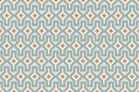 Abstract geometric shape seamless pattern. Mosaic design tile background Illustrazione stock