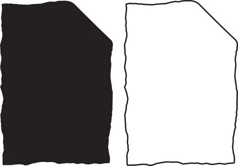 Abstract geometric shape silhouette and outline vector design element set o.. 库存插图