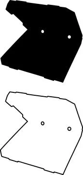 Abstract geometric shape solid and outline Stock Illustration