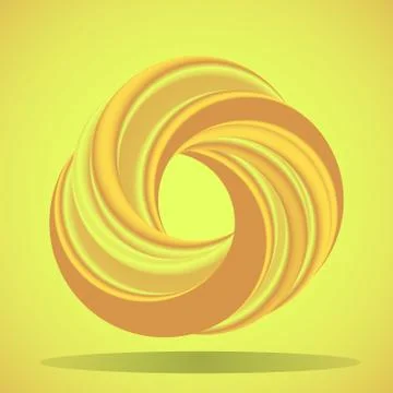 Abstract geometric shape with torus-like figure イラスト素材