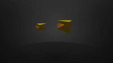 Abstract geometric shape unfolding into space on dark background Stock Footage 344640402