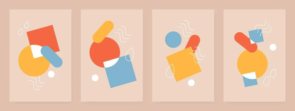 Abstract geometric shape, vertical design background for social media post and Stock Illustration