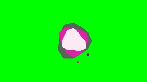 Abstract geometric shape with vibrant pink and white on green background Stock Footage 340902906