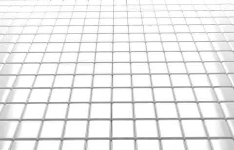 Abstract geometric shape of white cubes 3d render Stock Illustration