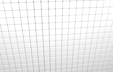 Abstract geometric shape of white cubes 3d render Stock Illustration