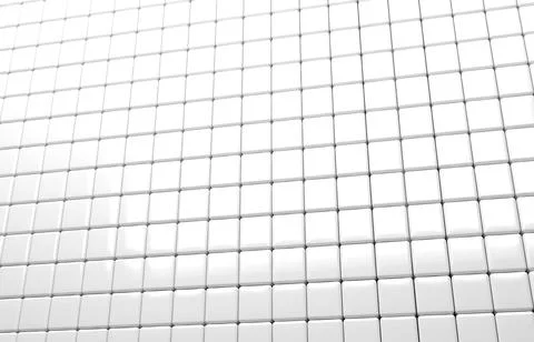 Abstract geometric shape of white cubes 3d render Stock Illustration