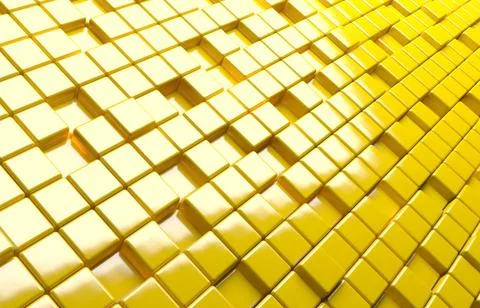 Abstract geometric shape of white cubes 3d render background Ilustración de archivo