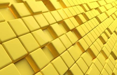 Abstract geometric shape of white cubes 3d render background Stock Illustration