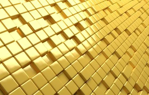 Abstract geometric shape of white cubes 3d render background Ilustración de archivo