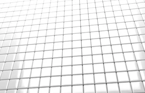 Abstract geometric shape of white cubes 3d render Stock Illustration