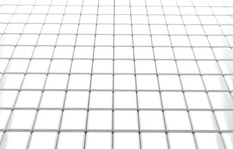 Abstract geometric shape of white cubes 3d render Ilustración de archivo