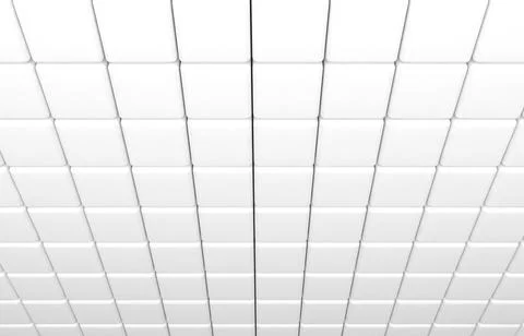 Abstract geometric shape of white cubes 3d render Illustrazione stock
