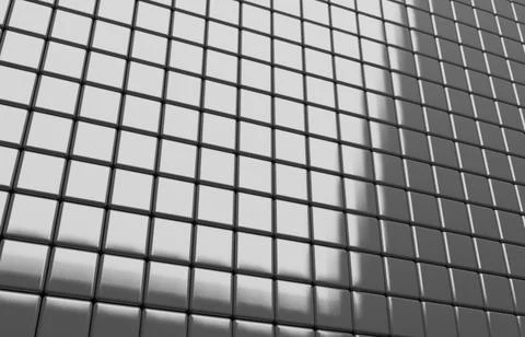 Abstract geometric shape of white cubes 3d render Stock Illustration