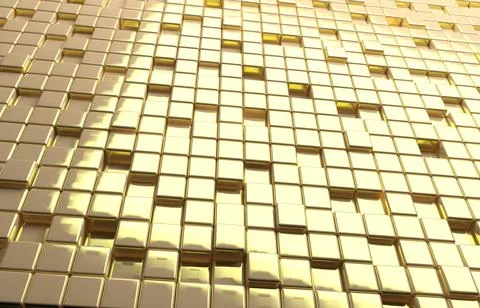 Abstract geometric shape of white cubes 3d render background Illustrazione stock