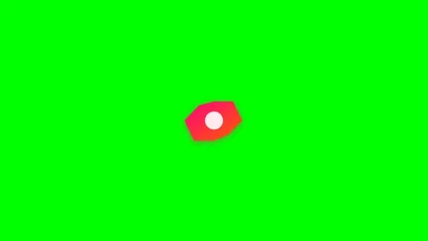 Abstract geometric shape with a white dot on a vibrant green background Stock Footage 340900340