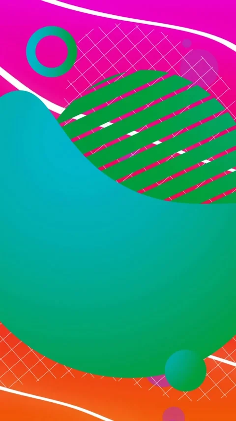 Abstract geometric shapes and lines animation over vibrant gradient background Stock Footage 343824428