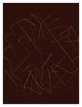 Abstract geometric shapes and lines on a dark background vector illustration. Illustrazione stock
