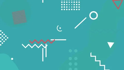 Abstract Geometric Shapes And Patterns Animated Background. Stock Footage 320463662