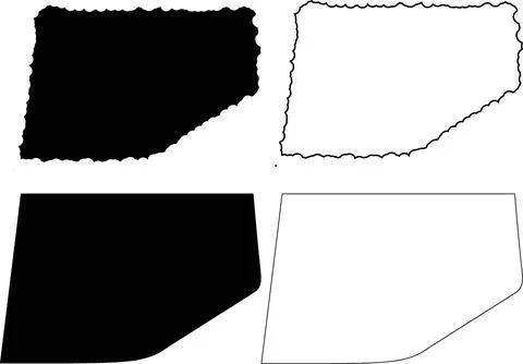 Abstract geometric shapes and rough textured edges vector Illustrazione stock