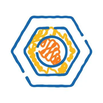 Abstract geometric shapes and scribbles representing complexity Stock Illustration