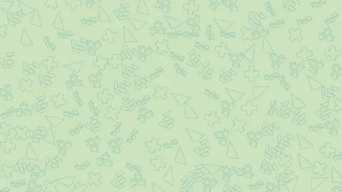 Abstract geometric shapes animation moving seamlessly across a soothing gre.. Stock-Footage 342475259