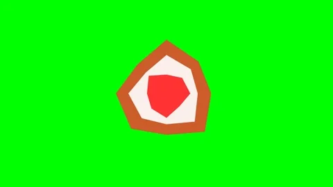 Abstract geometric shapes arranged in layers on a bright green background Stock Footage 340266120