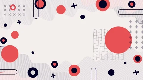 Abstract geometric shapes background animation Stock Footage 266384471