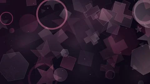 Abstract Geometric Shapes Background in Dark Purple Stock Illustration