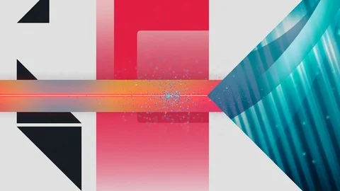Abstract geometric shapes background with glittering particles floating in the Stock Footage 124160248