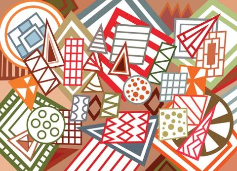 Abstract geometric shapes background Stock Illustration