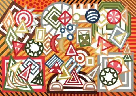 Abstract geometric shapes background Stock Illustration