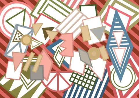 Abstract geometric shapes background Stock Illustration
