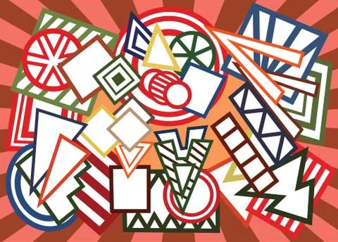 Abstract geometric shapes background Stock Illustration