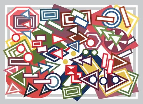 Abstract geometric shapes background Illustrazione stock