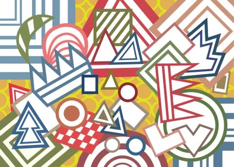 Abstract geometric shapes background Stock Illustration