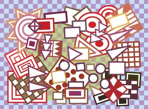Abstract geometric shapes background Stock Illustration