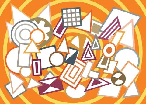 Abstract geometric shapes background Stock Illustration
