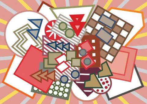 Abstract geometric shapes background Stock Illustration