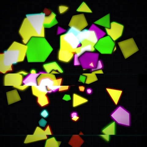 Abstract geometric shapes background with vibrant colors motion graphics loop Stock Footage 345690513