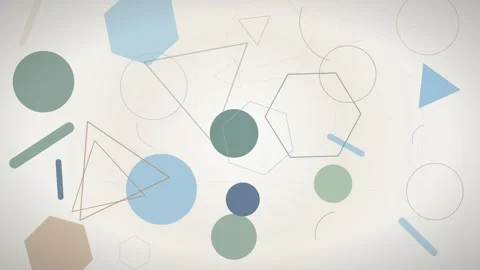 Abstract Geometric Shapes Balanced Background 库存影片 344278385