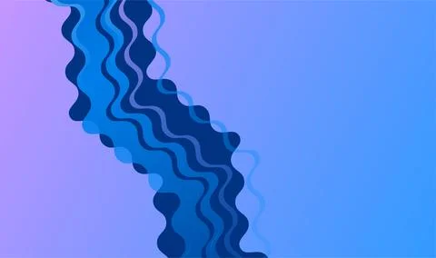 Abstract geometric shapes on blue background with modern minimal style. Cle.. Illustrazione stock