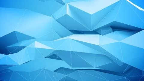 Abstract geometric shapes. Blue. Stock Illustration