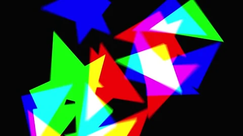 Abstract geometric shapes with chromatic aberration glitch effect transitio.. Stock Footage 341663213