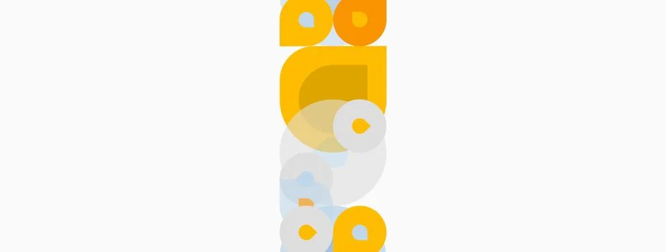 Abstract geometric shapes, circles, rectangles overlap. Soft pastel colors Stock Illustration