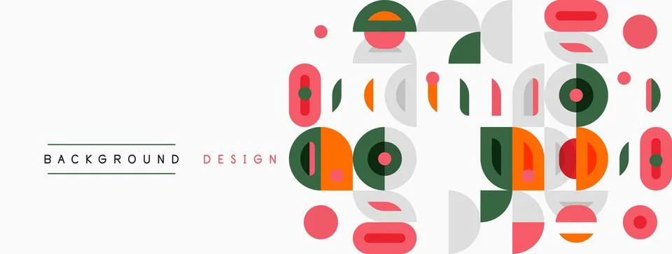 Abstract geometric shapes, circles, rectangles, lines. Modern design, neutral 스톡 일러스트
