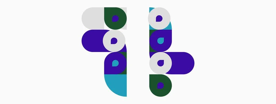 Abstract geometric shapes, circles, rectangles, vibrant colors. Minimalist 스톡 일러스트