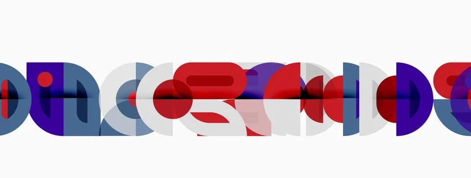 Abstract geometric shapes, circles, rectangles, overlapping colors. Minimalis 스톡 일러스트