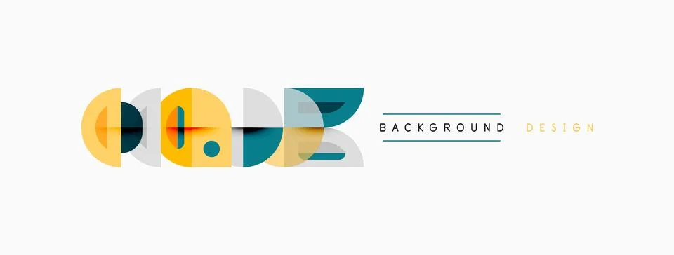 Abstract geometric shapes, circles, rectangles, lines. Minimalist design with 스톡 일러스트