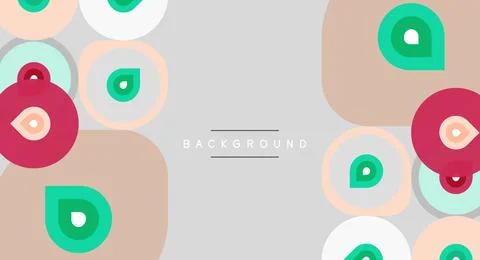 Abstract geometric shapes, circles, squares, pastel colors. Background design 스톡 일러스트